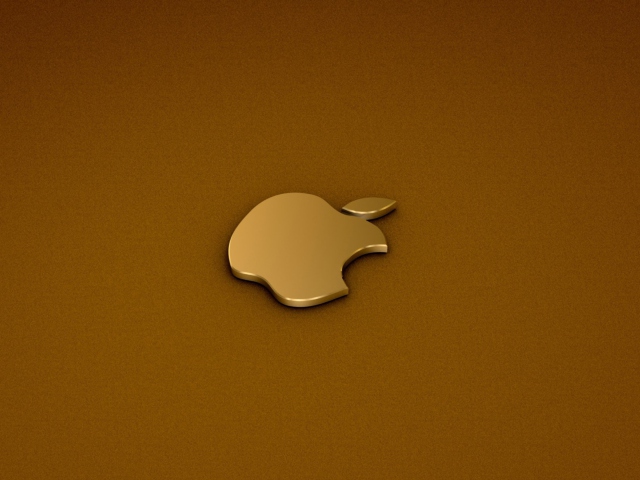 Das Golden Apple Logo Wallpaper 640x480
