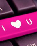 Fondo de pantalla I Love You Hi Tech Style 128x160