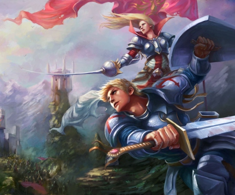 Das Fantasy Knights Wallpaper 480x400