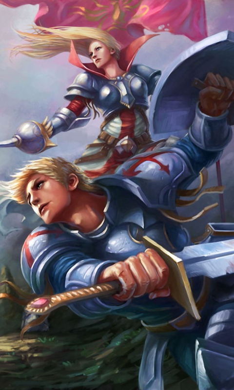 Das Fantasy Knights Wallpaper 480x800