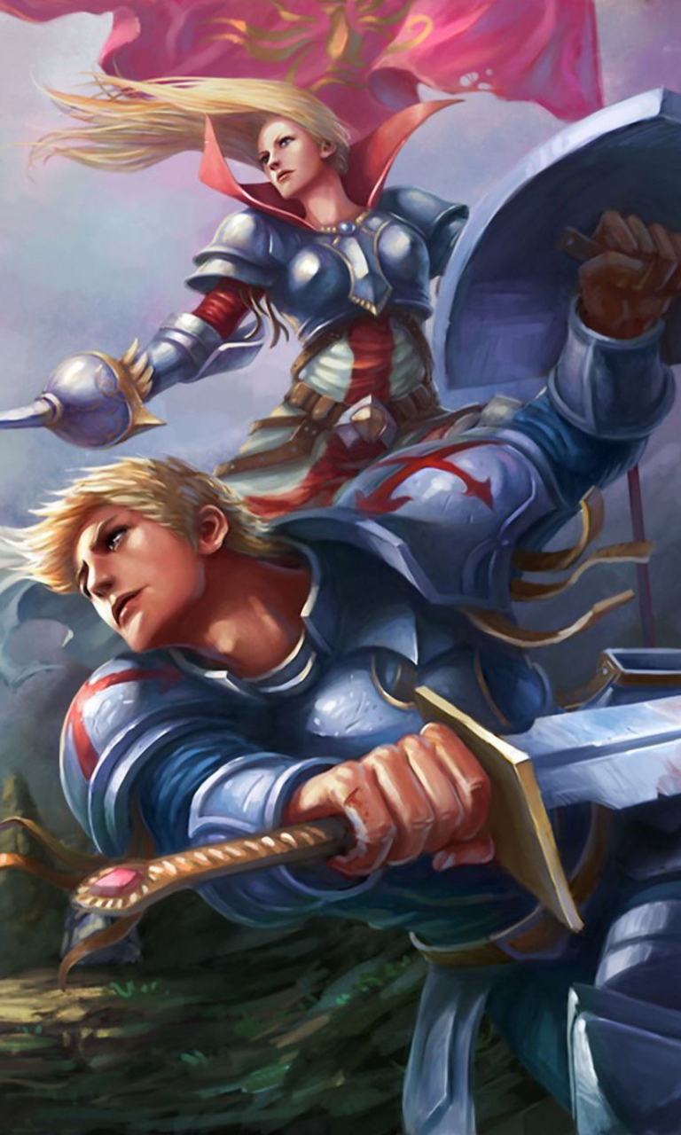 Das Fantasy Knights Wallpaper 768x1280