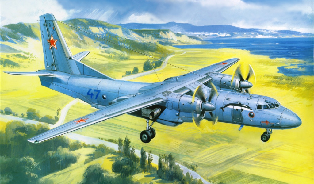 Das Antonov An 24 Airplane Wallpaper 1024x600