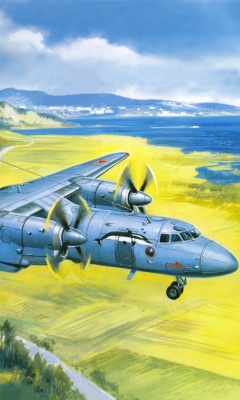 Das Antonov An 24 Airplane Wallpaper 240x400