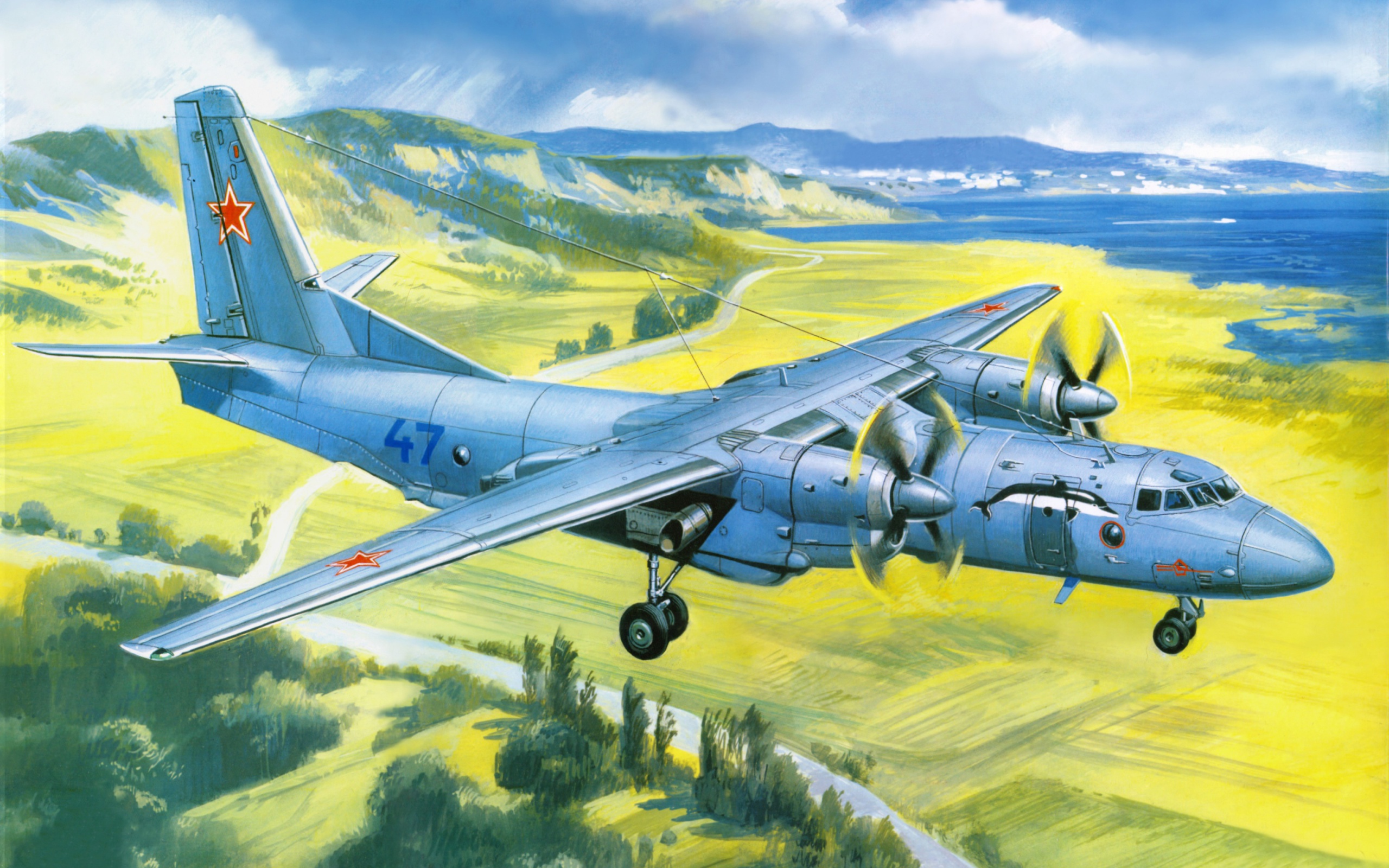 Antonov An 24 Airplane wallpaper 2560x1600