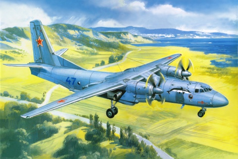 Fondo de pantalla Antonov An 24 Airplane 480x320