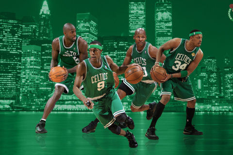 Das Boston Celtics NBA Team Wallpaper 480x320