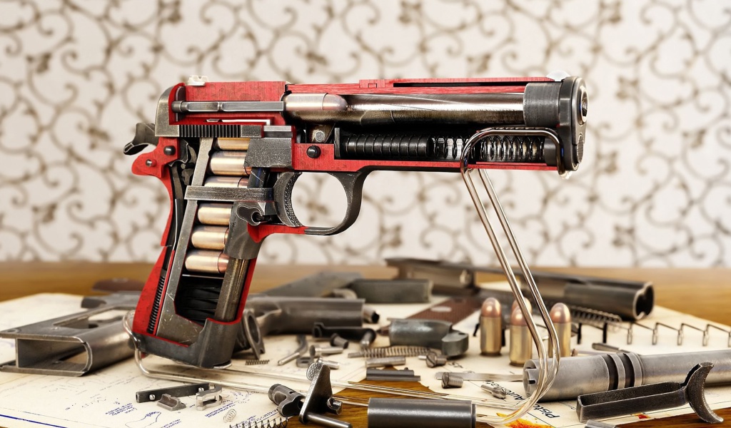 Обои M1911 Pistol Colt-Browning 1024x600