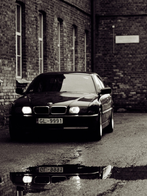 Bmw E38 Old Photography wallpaper 480x640
