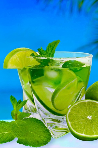 Mojito on Beach wallpaper 320x480