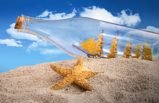 Starfish And Bottle sfondi gratuiti per cellulari Android, iPhone, iPad e desktop