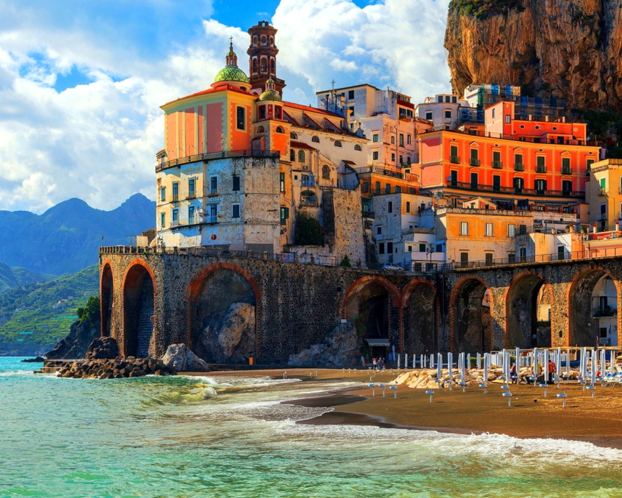 Обои Amalfi Coast, Positano 1280x1024