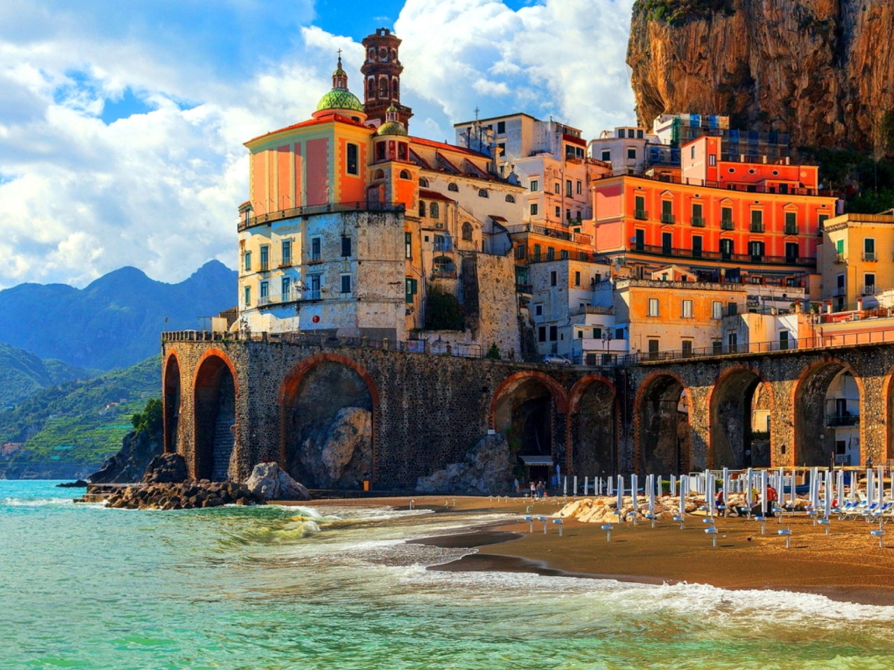 Das Amalfi Coast, Positano Wallpaper 1280x960