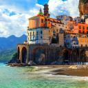 Amalfi Coast, Positano wallpaper 128x128