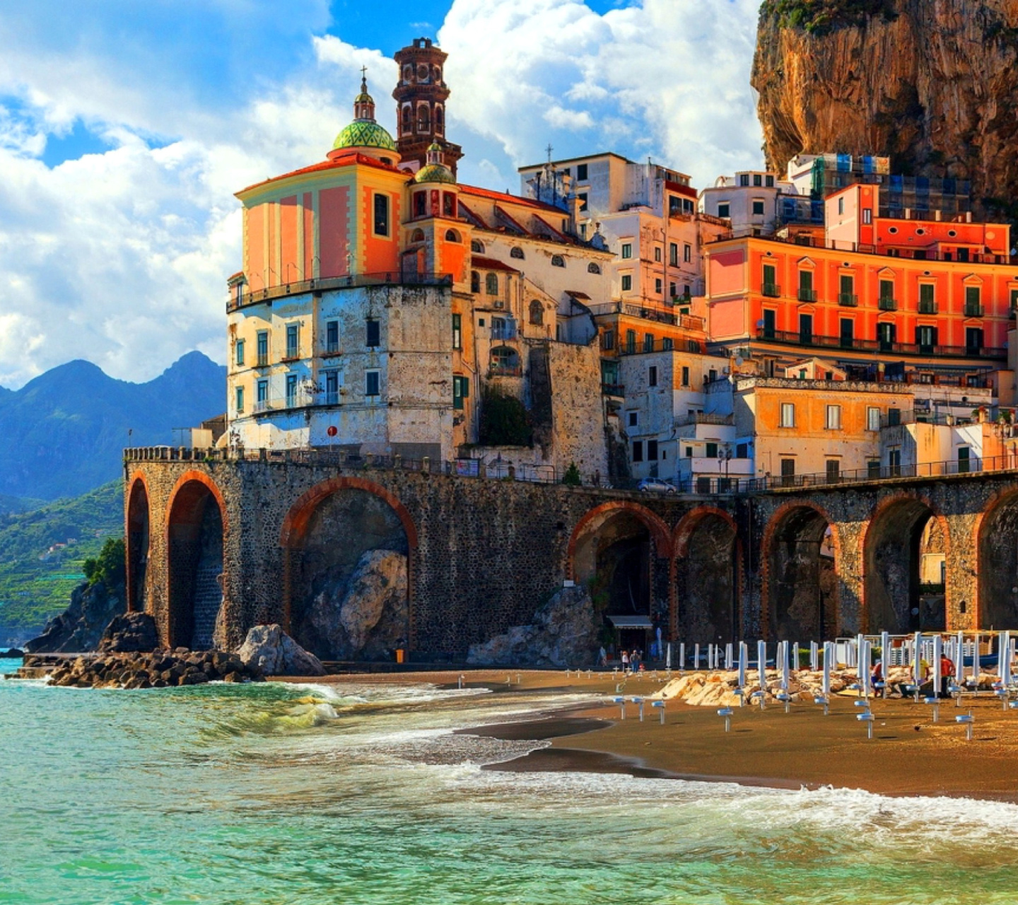 Das Amalfi Coast, Positano Wallpaper 1440x1280