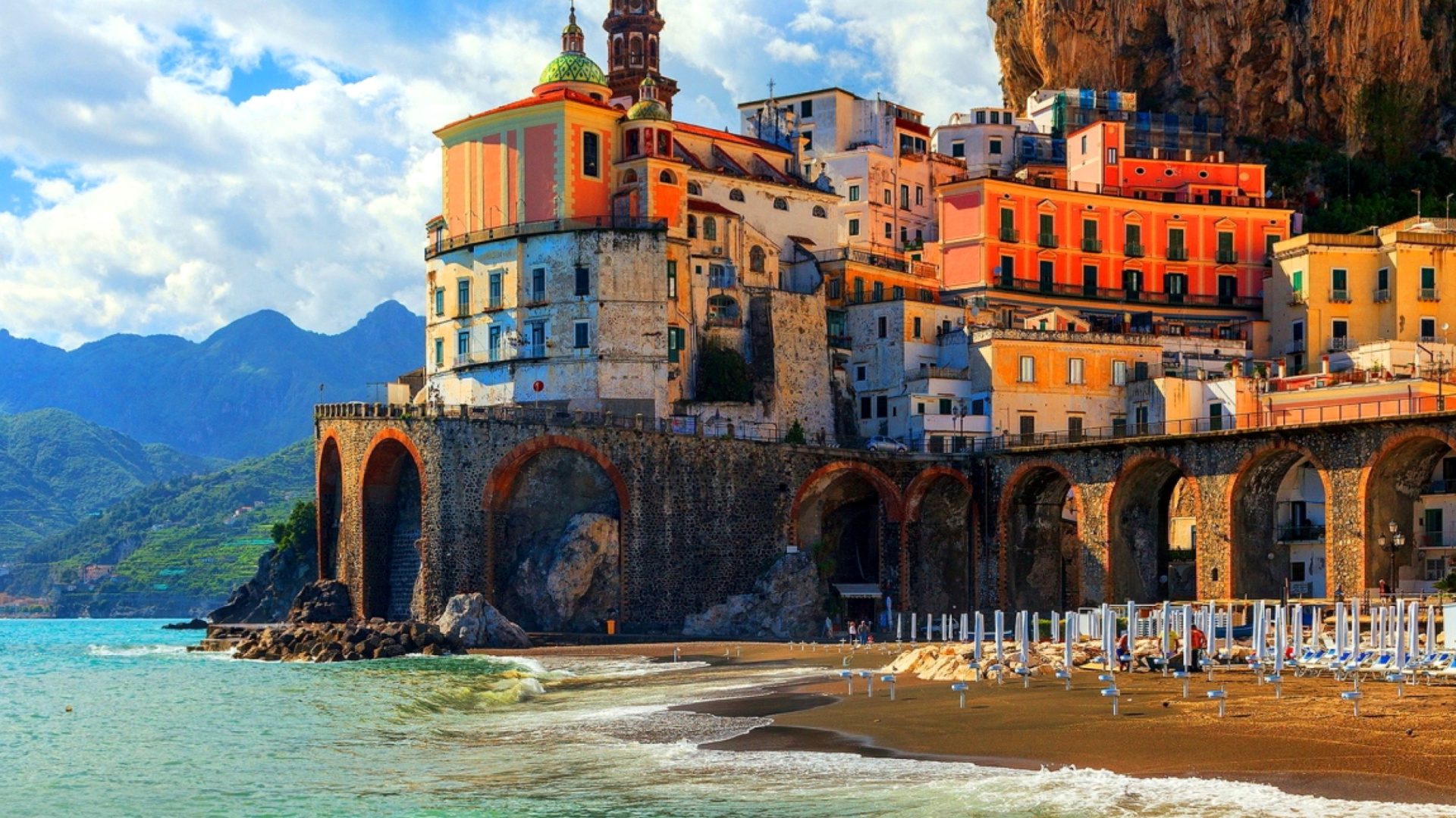 Das Amalfi Coast, Positano Wallpaper 1920x1080