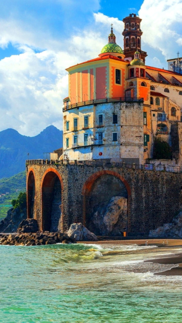 Fondo de pantalla Amalfi Coast, Positano 360x640