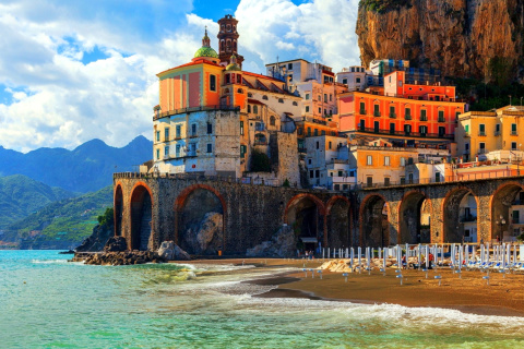 Обои Amalfi Coast, Positano 480x320