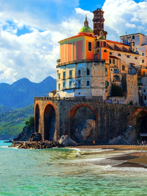 Fondo de pantalla Amalfi Coast, Positano 480x640
