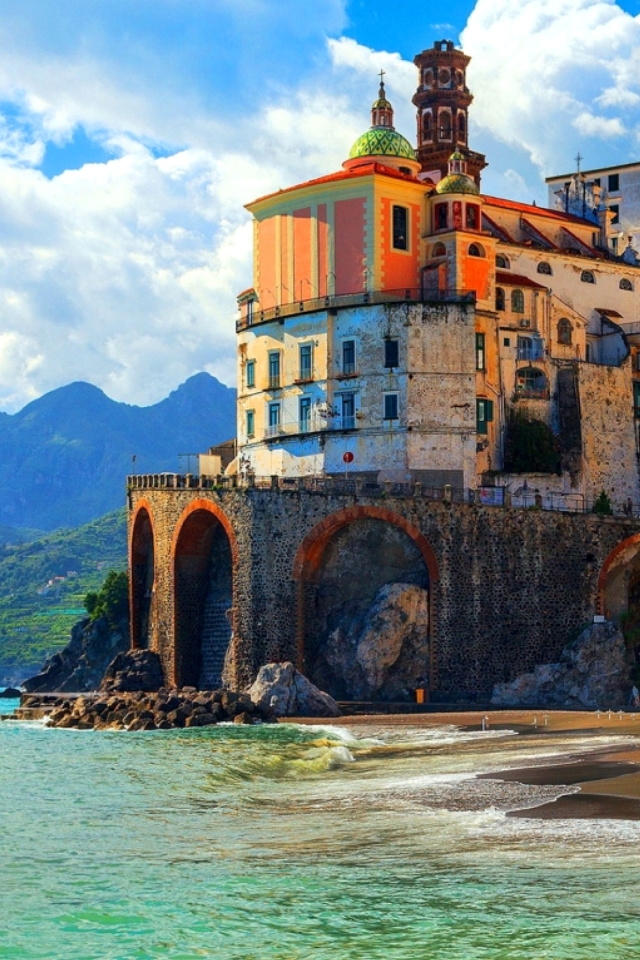 Fondo de pantalla Amalfi Coast, Positano 640x960