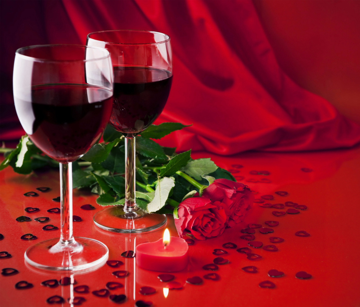 Fondo de pantalla Romantic with Wine 1200x1024