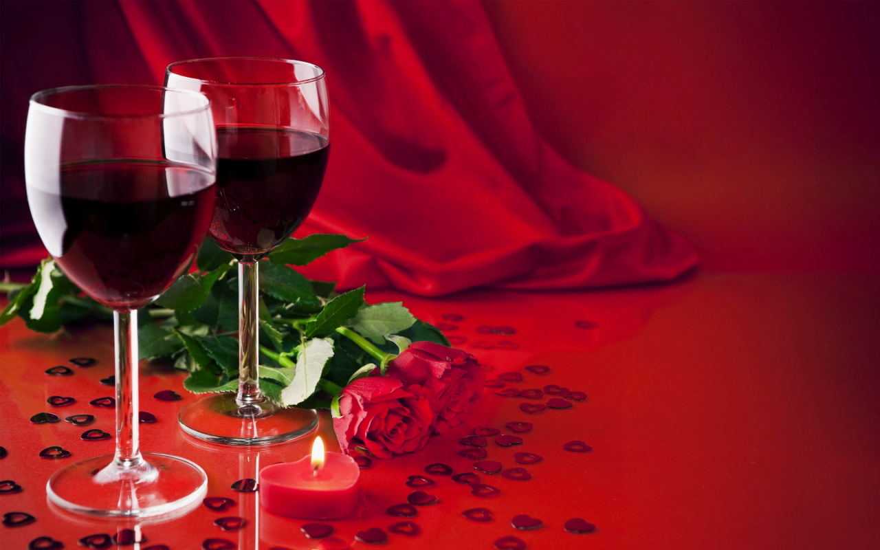 Romantic with Wine wallpaper 1280x800