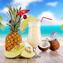 Das Coconut and Pineapple Cocktails Wallpaper 128x128