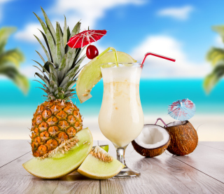 Coconut and Pineapple Cocktails - Obrázkek zdarma pro iPad