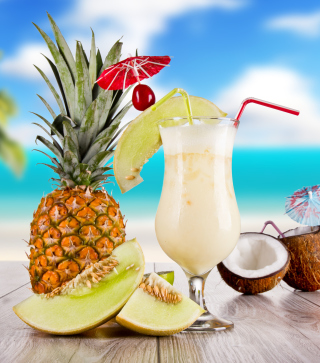 Coconut and Pineapple Cocktails Wallpaper for 320x480