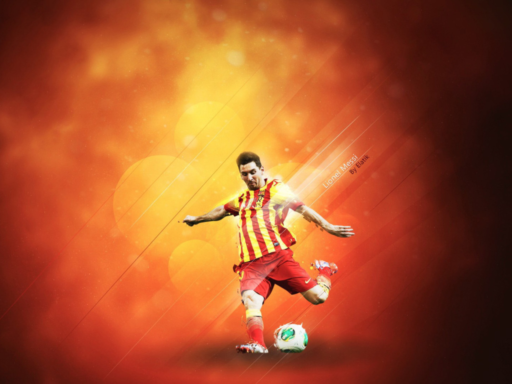 Fondo de pantalla Lionel Messi 1024x768