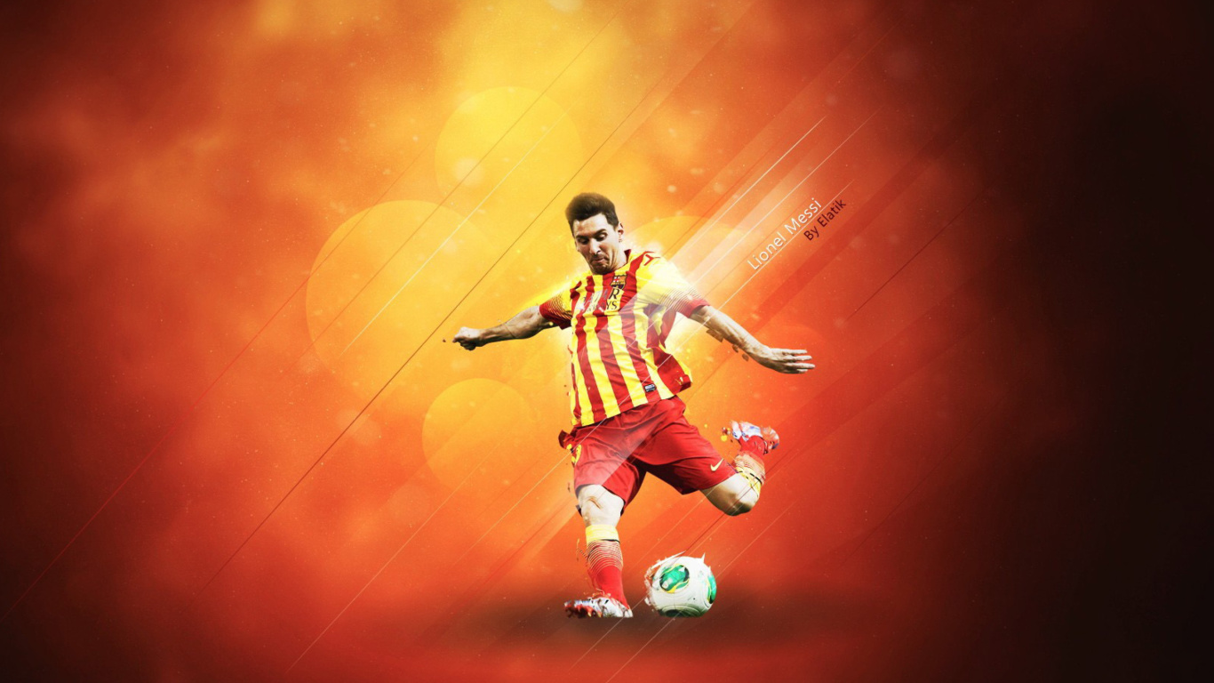 Lionel Messi wallpaper 1366x768