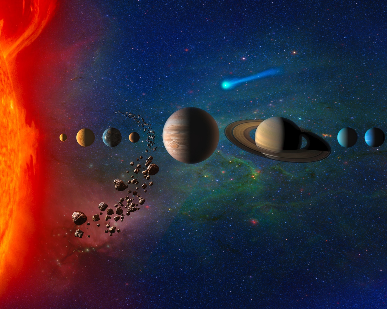 Solar System wallpaper 1280x1024