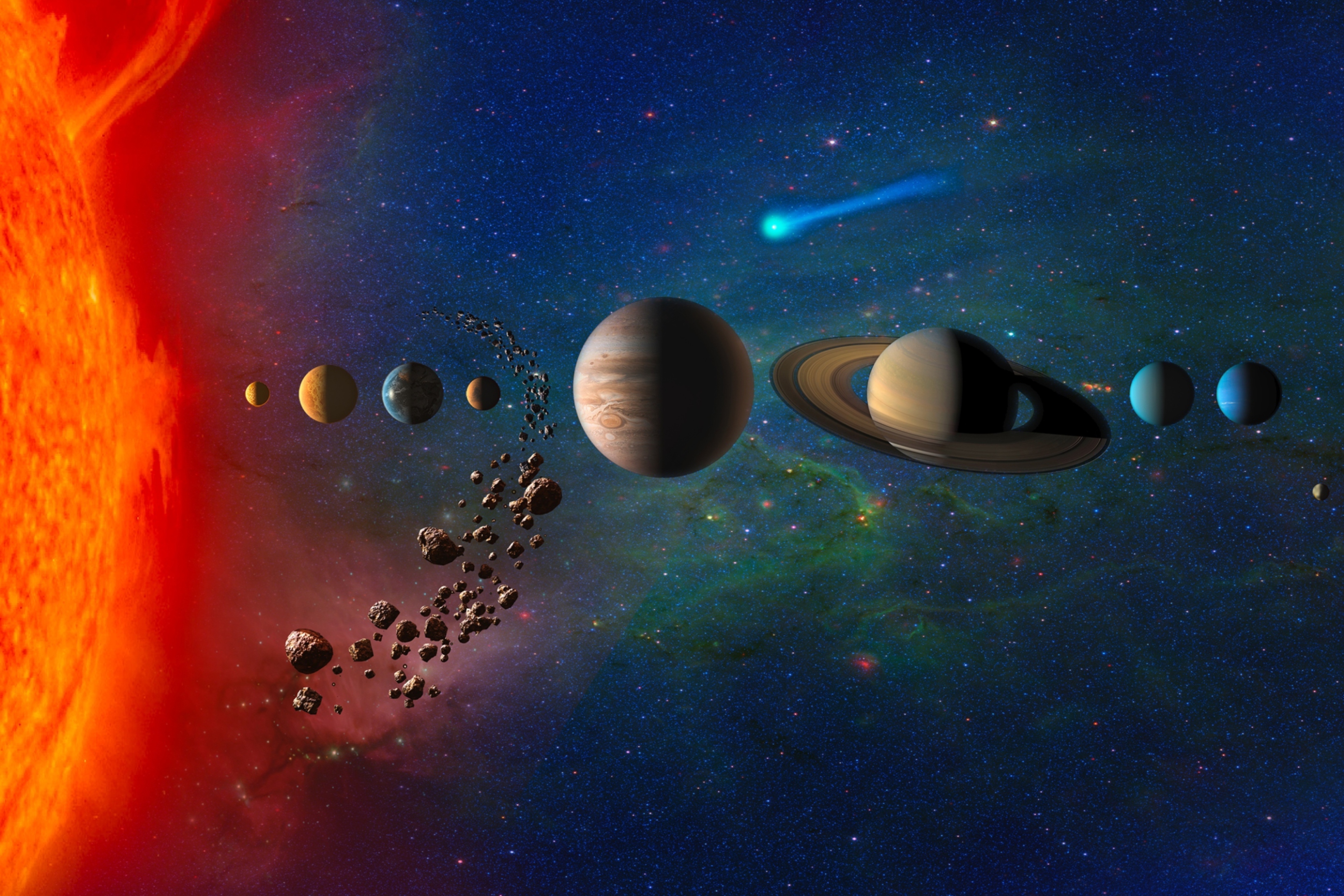 Solar System wallpaper 2880x1920