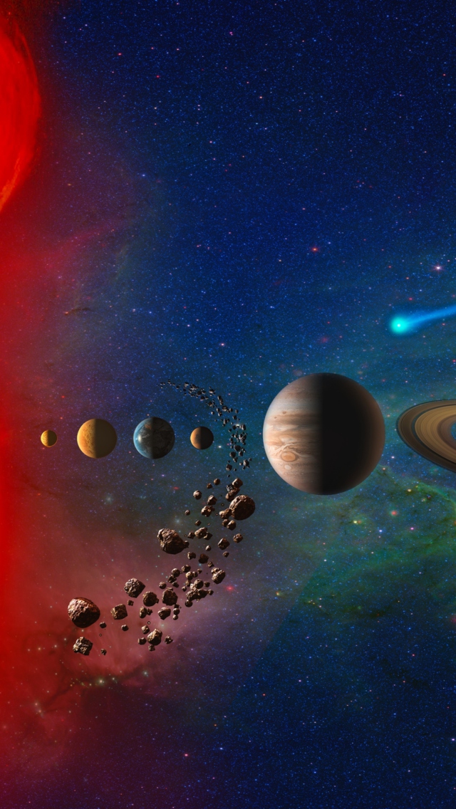 Solar System wallpaper 640x1136