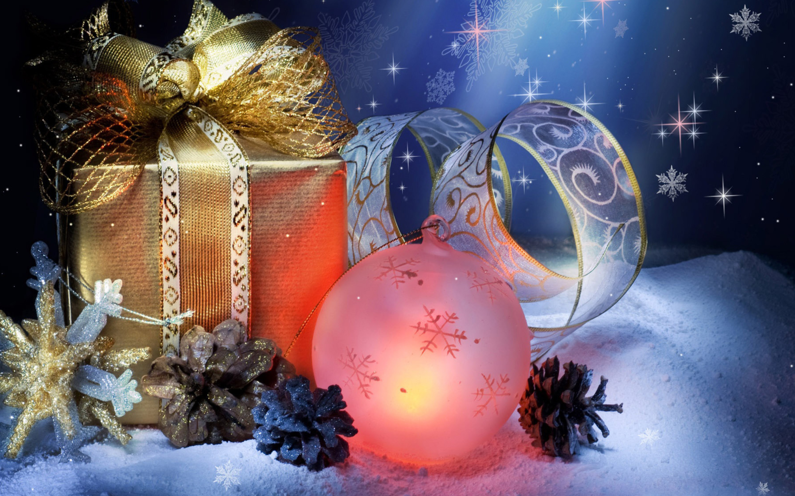 Das Christmas Gifts Wallpaper 2560x1600