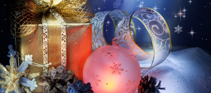 Das Christmas Gifts Wallpaper 720x320