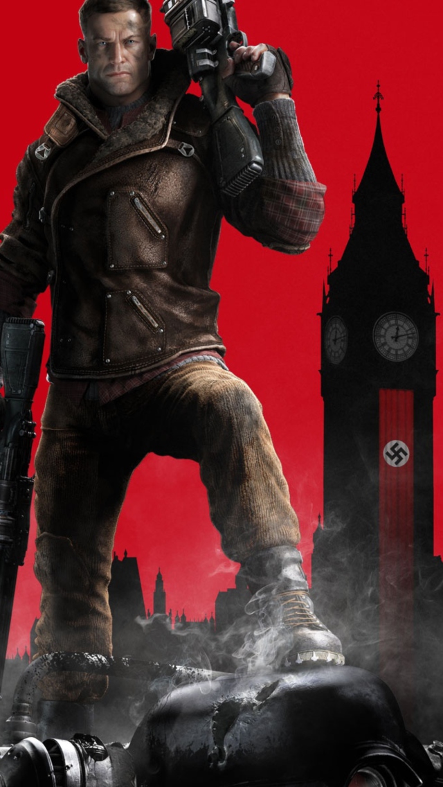 Das Wolfenstein The New Order Video Game Wallpaper 640x1136