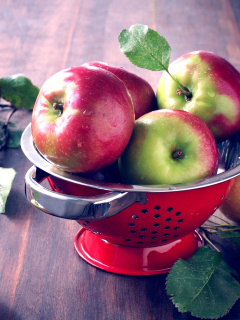 Autumn apple harvest wallpaper 240x320