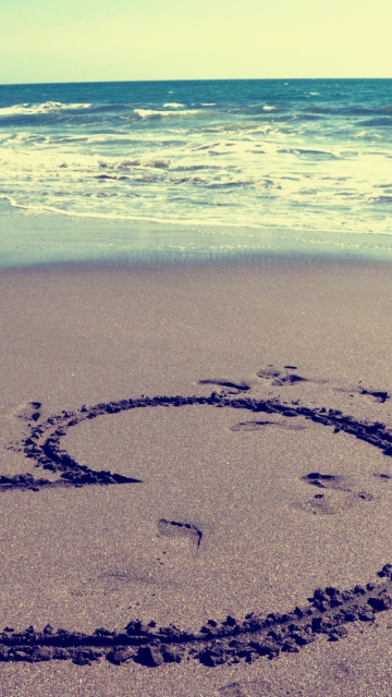 Heart On Sand wallpaper 360x640