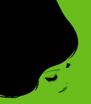Girl's Face On Green Background sfondi gratuiti per Nokia Asha 305