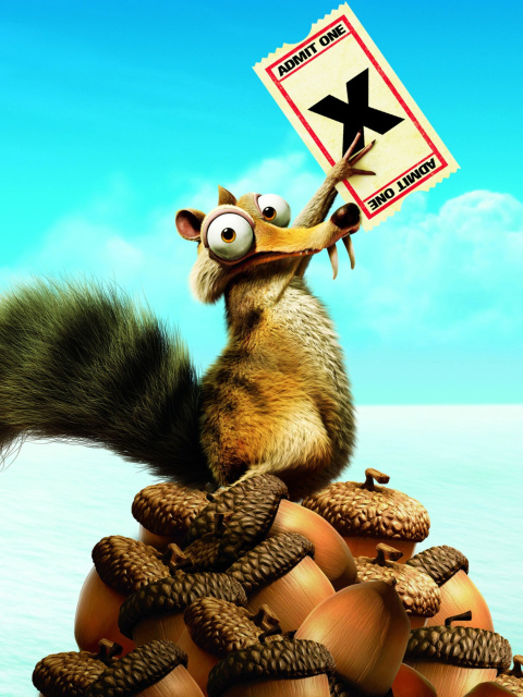 Screenshot №1 pro téma Ice Age Continental Drift Scrat 480x640