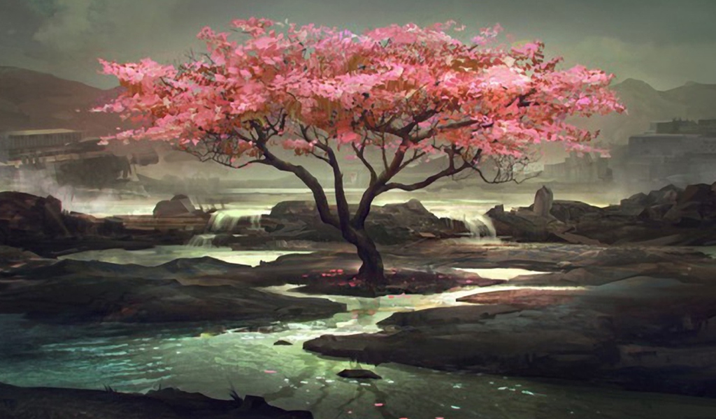 Screenshot №1 pro téma Blossom Tree Painting 1024x600