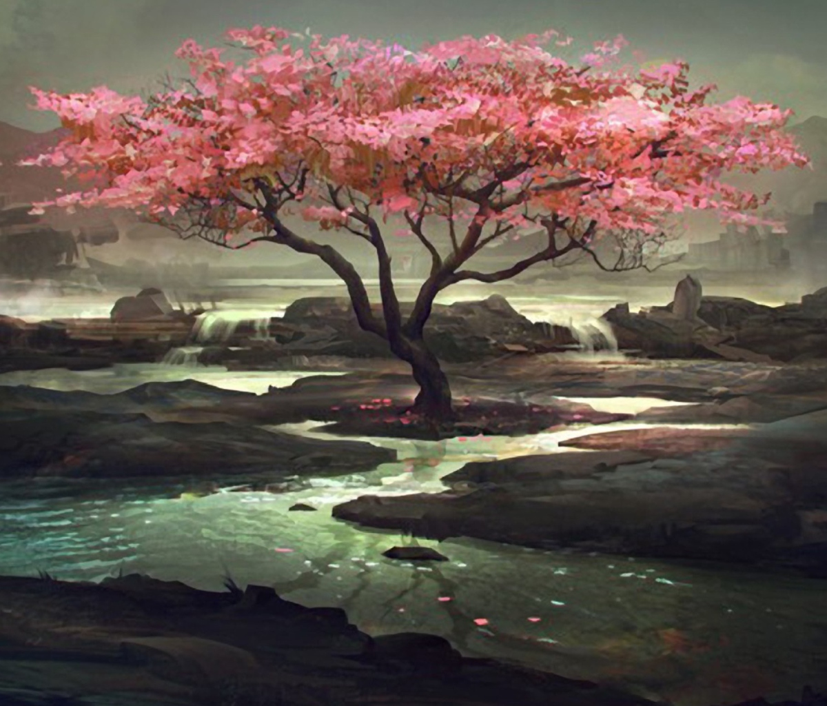 Sfondi Blossom Tree Painting 1200x1024