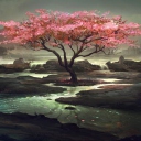 Screenshot №1 pro téma Blossom Tree Painting 128x128
