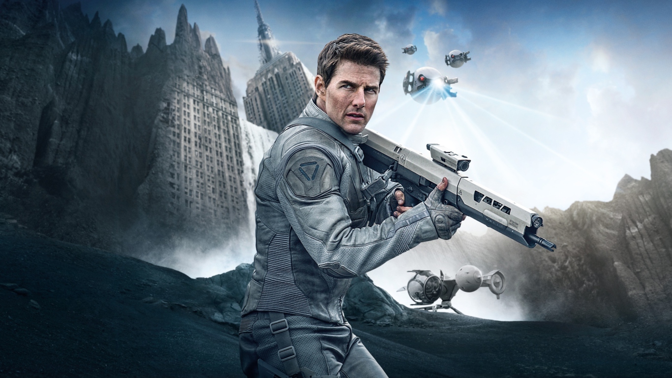 Tom Cruise In Oblivion wallpaper 1366x768