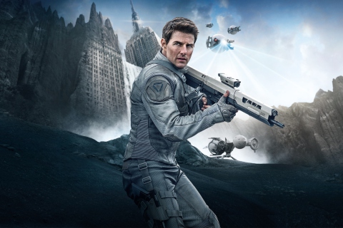 Fondo de pantalla Tom Cruise In Oblivion 480x320