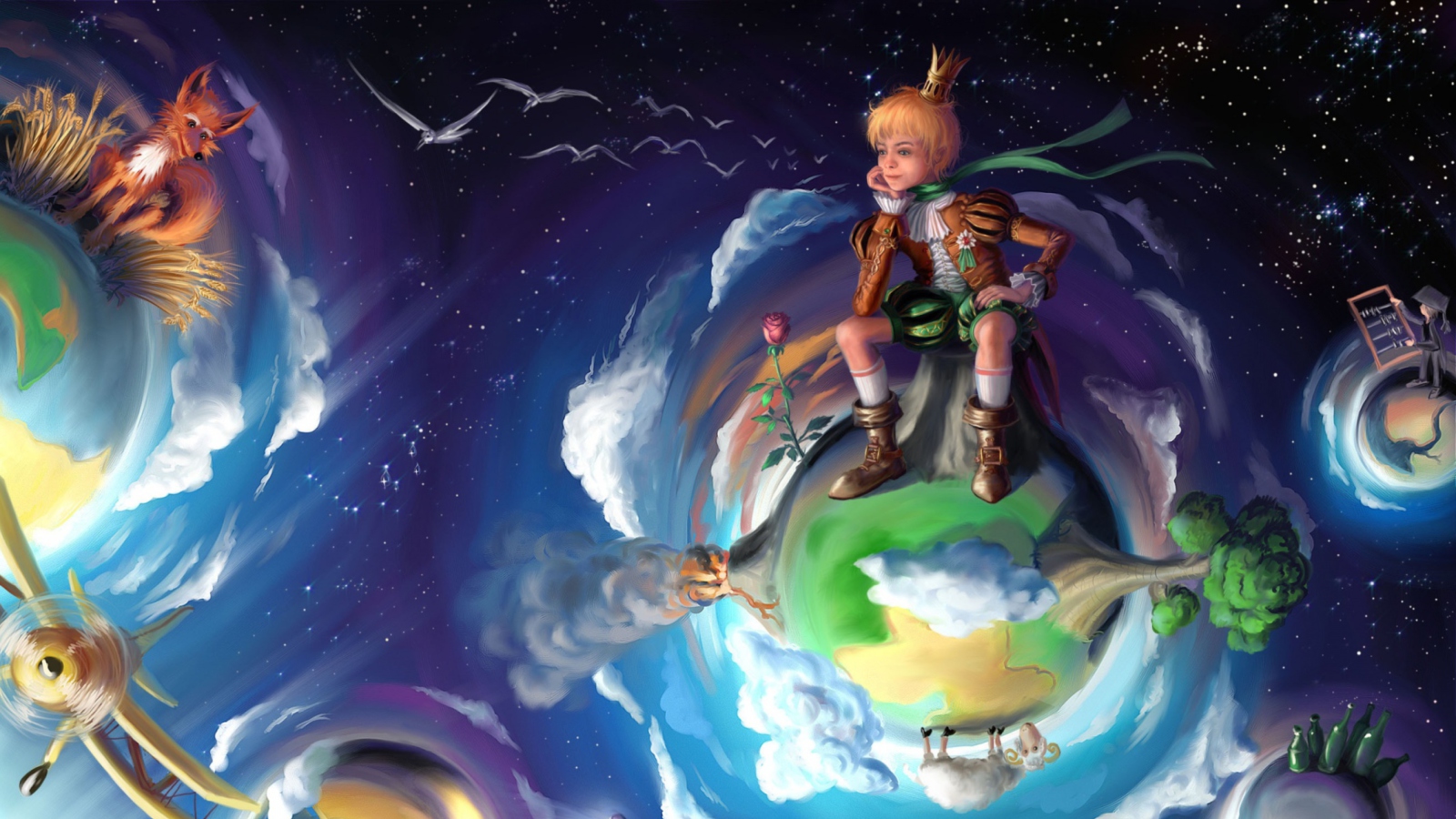 The Little Prince Fairytale wallpaper 1600x900