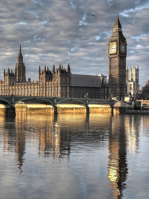 Palace of Westminster in London wallpaper 480x640