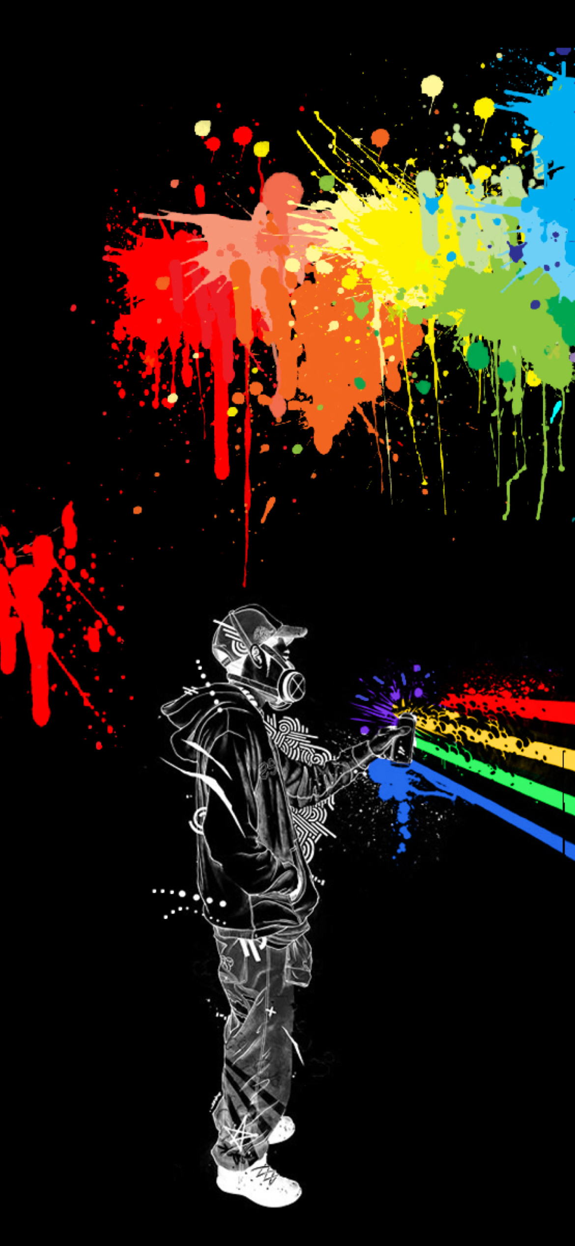 Das Spray Painting Graffiti Wallpaper 1170x2532