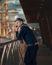 Fondo de pantalla Young Sailor In Uniform 176x220
