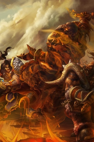 Обои World of Warcraft Battle 320x480